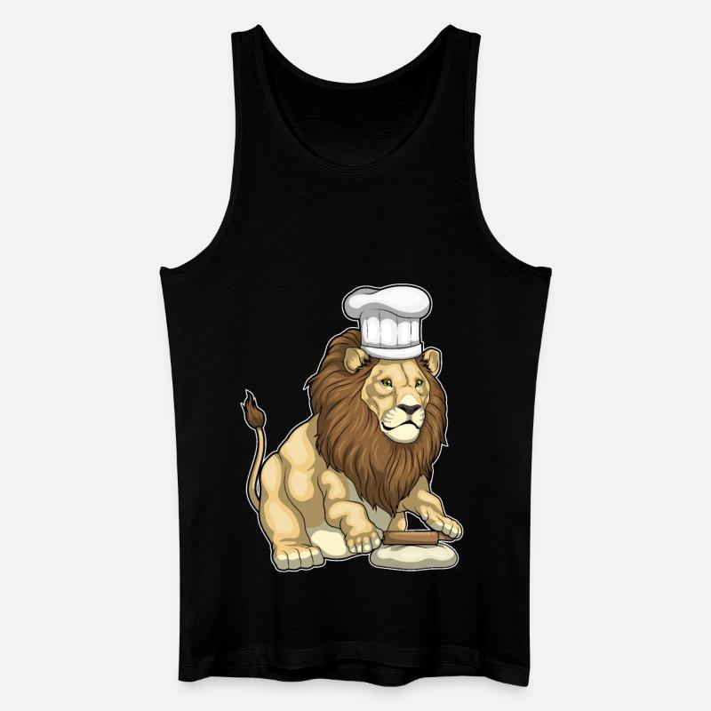 Löwe Bäcker Nudelholz Backen - Männer Bio Tank Top - Schwarz