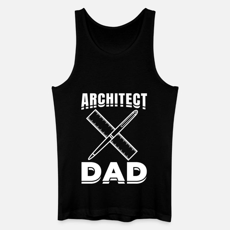 Architekt Papa - Männer Bio Tank Top - Schwarz
