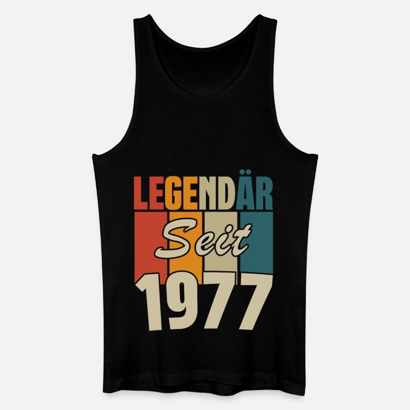 Legendär seit 1977 - Männer Bio Tank Top - Schwarz