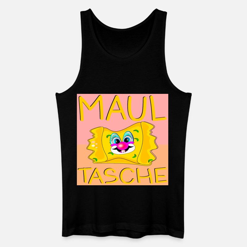 Maultasche Clown Gesicht - Männer Bio Tank Top - Schwarz