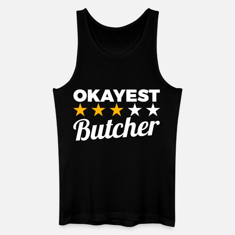 Okayest Butcher - Männer Bio Tank Top - Schwarz