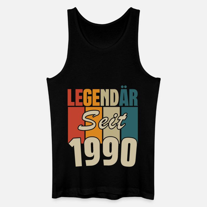 Legendär seit 1990 - Männer Bio Tank Top - Schwarz