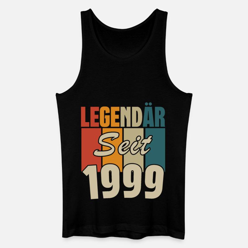 Legendär seit 1999 - Männer Bio Tank Top - Schwarz