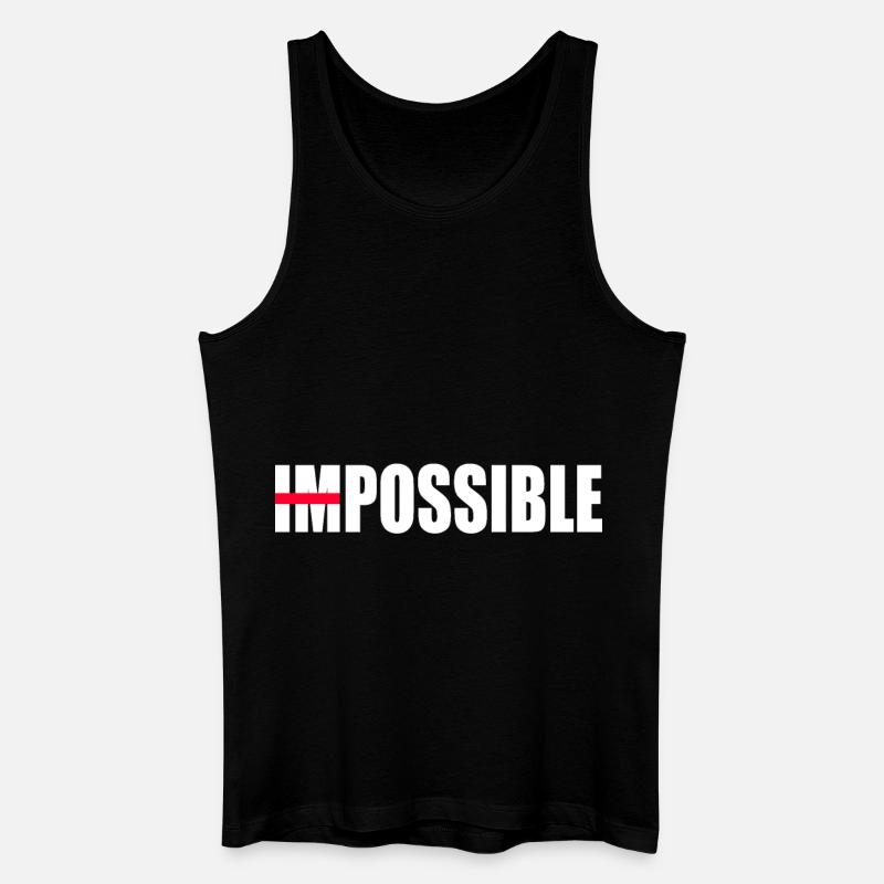 Motivation nicht unmöglich - Männer Bio Tank Top - Schwarz