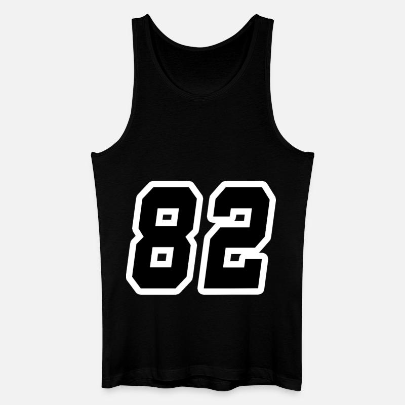 Nummer zweiundachtzig 82 - Männer Bio Tank Top - Schwarz