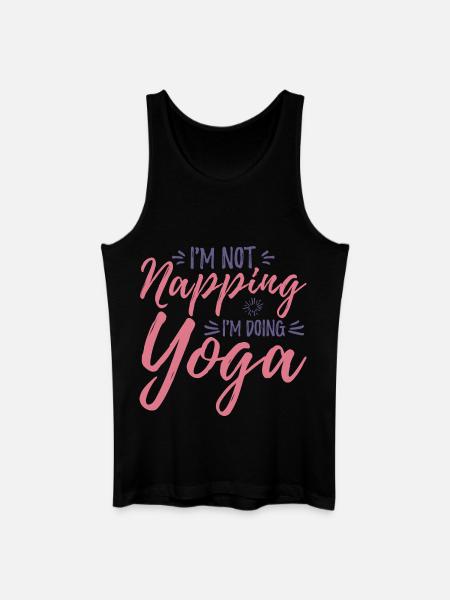 Ich mache Yoga - Männer Bio Tank Top - Schwarz