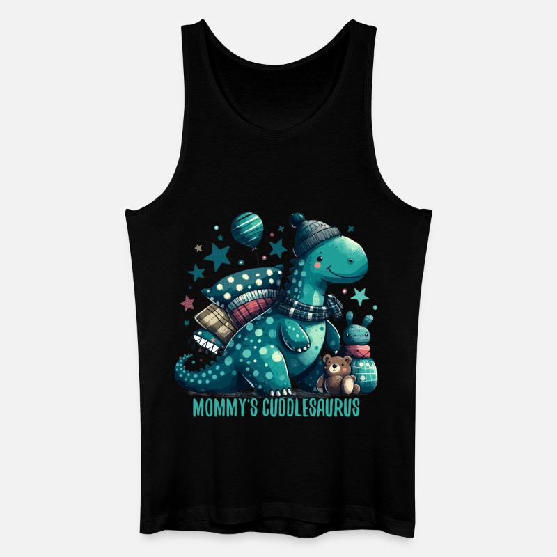 Mommy’s Cuddlesaurus Kuschel-Dinosaurier Geschenk - Männer Bio Tank Top - Schwarz