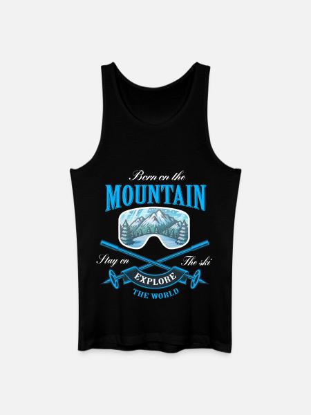 Born on the Mountain - Men’s Organic Tank Top - black