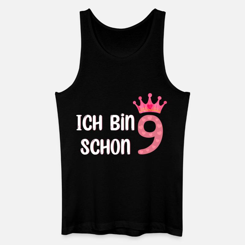 Ich bin schon 9 - Männer Bio Tank Top - Schwarz
