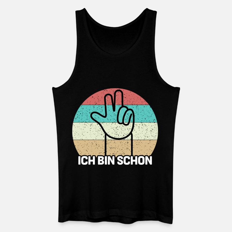 Ich bin schon 3 - Männer Bio Tank Top - Schwarz