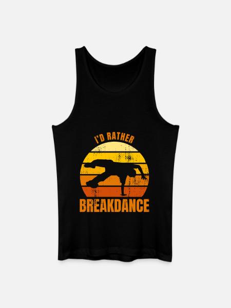 I'd rather do breakdancing - Men’s Organic Tank Top - black