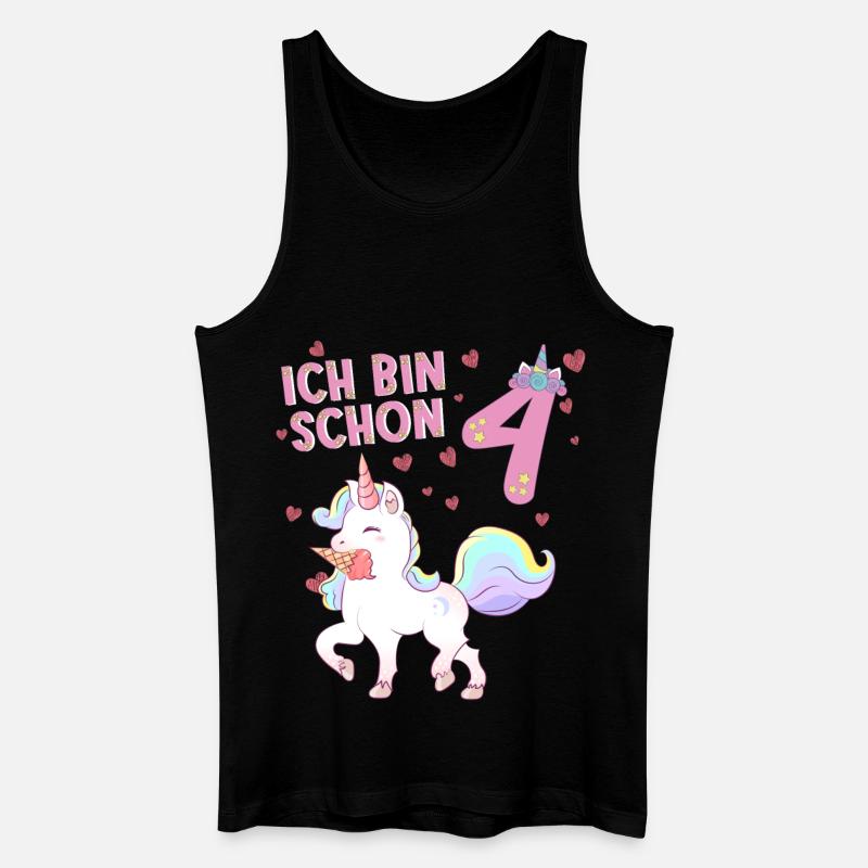 ich bin schon 4 - Männer Bio Tank Top - Schwarz