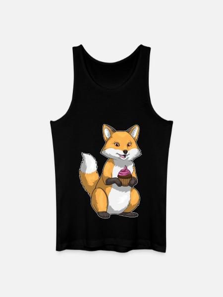 Fox Cupcake - Men’s Organic Tank Top - black
