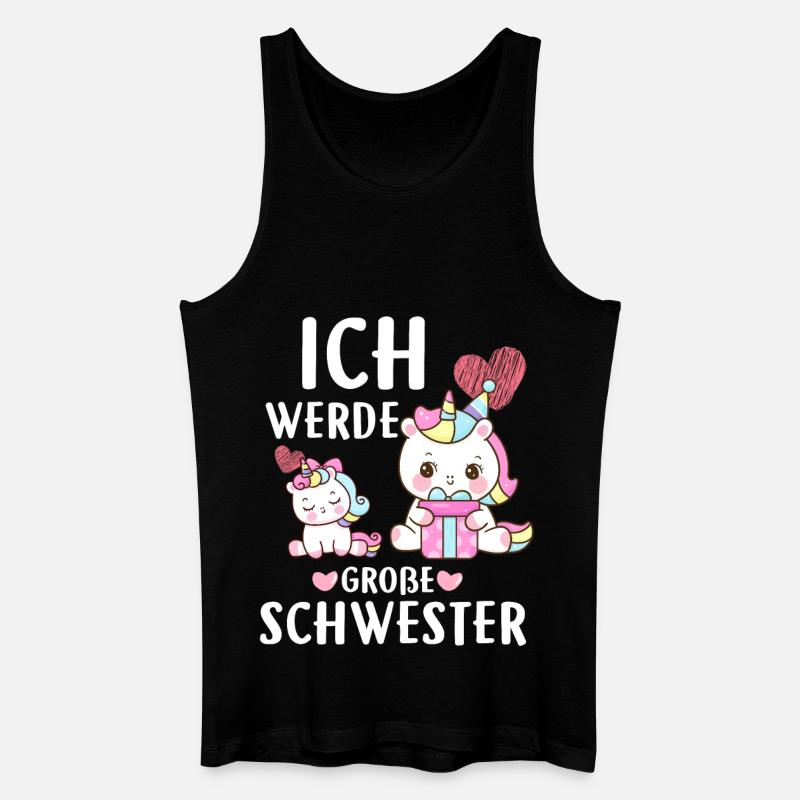 Ich Werde Eine Große Schwester - Männer Bio Tank Top - Schwarz