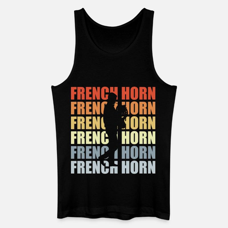Retro Horn - Männer Bio Tank Top - Schwarz