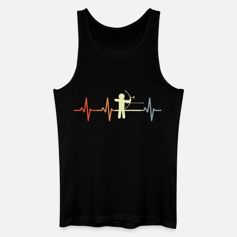 Palpitations cardiaques de l’archer - Débardeur bio Homme - noir