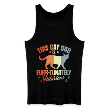 Cat Dad - Men’s Organic Tank Top - black - Front