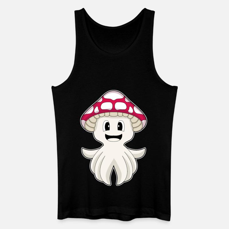 Krake Pilz - Männer Bio Tank Top - Schwarz