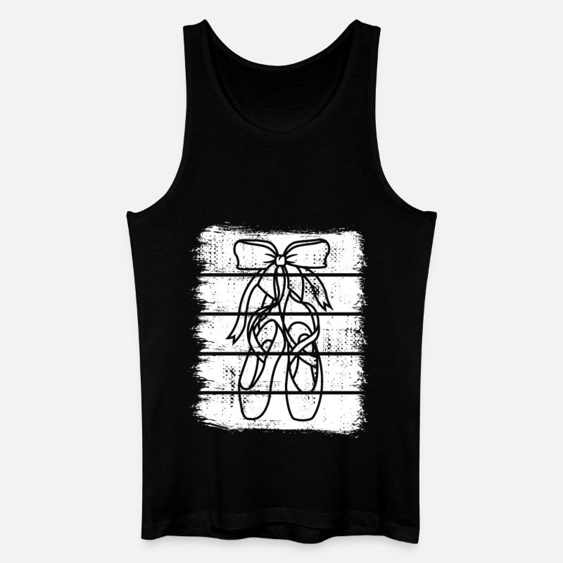 Ballettschuhe Skizze - Männer Bio Tank Top - Schwarz