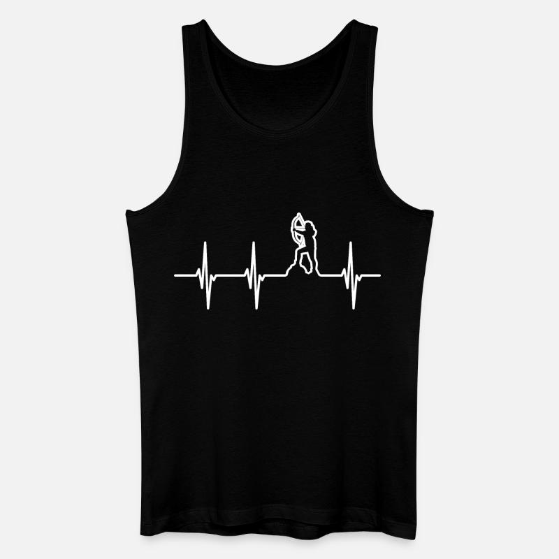 Bogenschützin Herzlinie - Männer Bio Tank Top - Schwarz