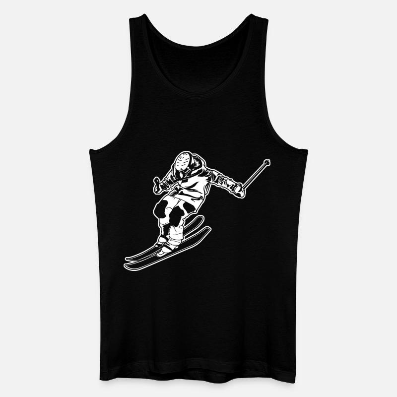 Skiläufer - Männer Bio Tank Top - Schwarz