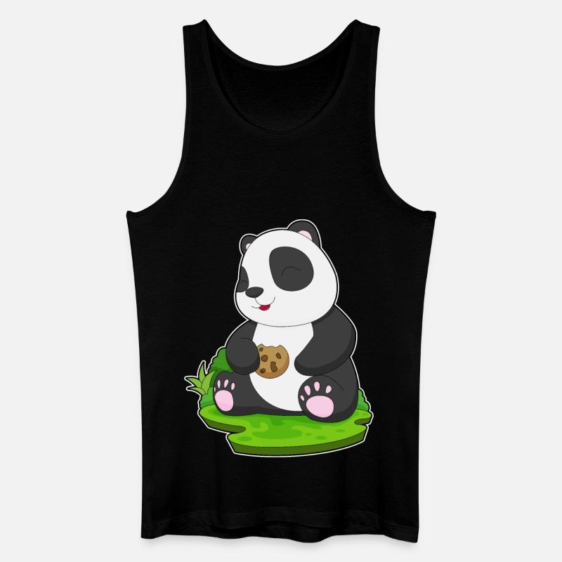 Panda Cookie - Männer Bio Tank Top - Schwarz