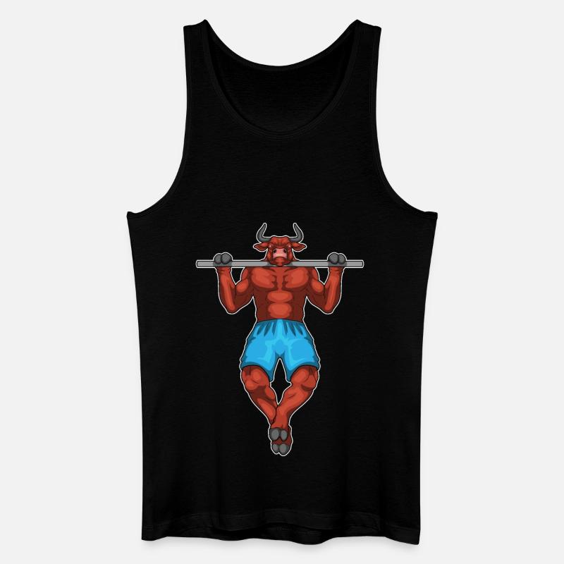 Taurus Bodybuilder Pull-Ups Musculation - Débardeur bio Homme - noir
