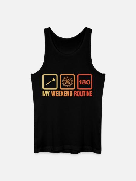 Dartspieler Wochenendroutine - Männer Bio Tank Top - Schwarz