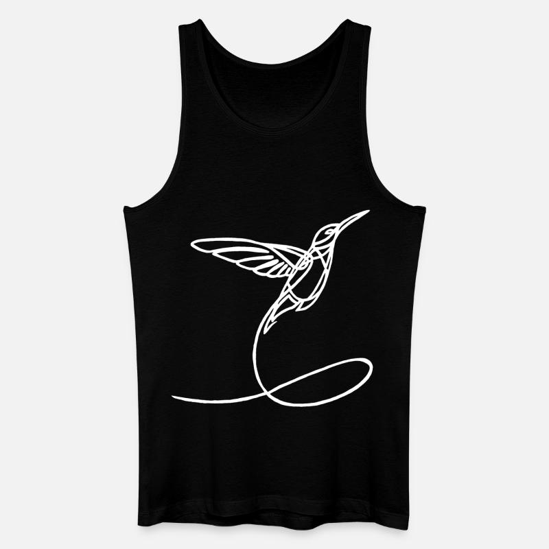 Seltsamer weißer Vogel - Männer Bio Tank Top - Schwarz