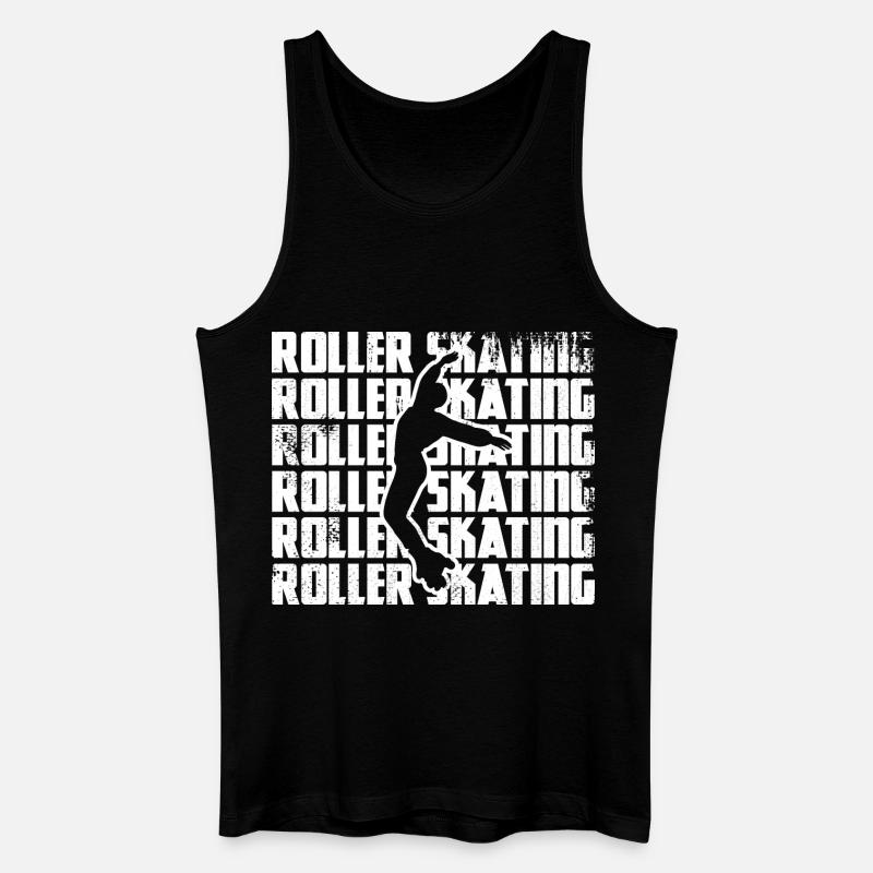 Rollkunstlauf - Männer Bio Tank Top - Schwarz