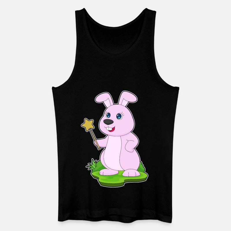 Hase Zauberer Zauberstab - Männer Bio Tank Top - Schwarz