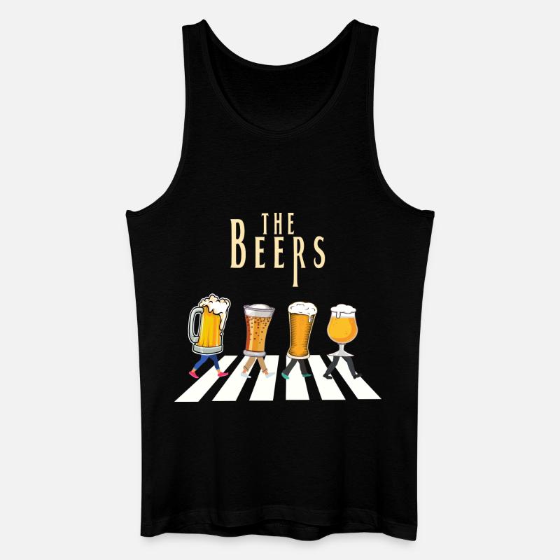 Individuelles Design des Bierbar-Musters - Männer Bio Tank Top - Schwarz