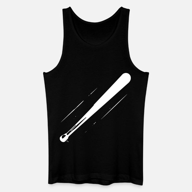 Baseballschläger Zeichnung - Männer Bio Tank Top - Schwarz