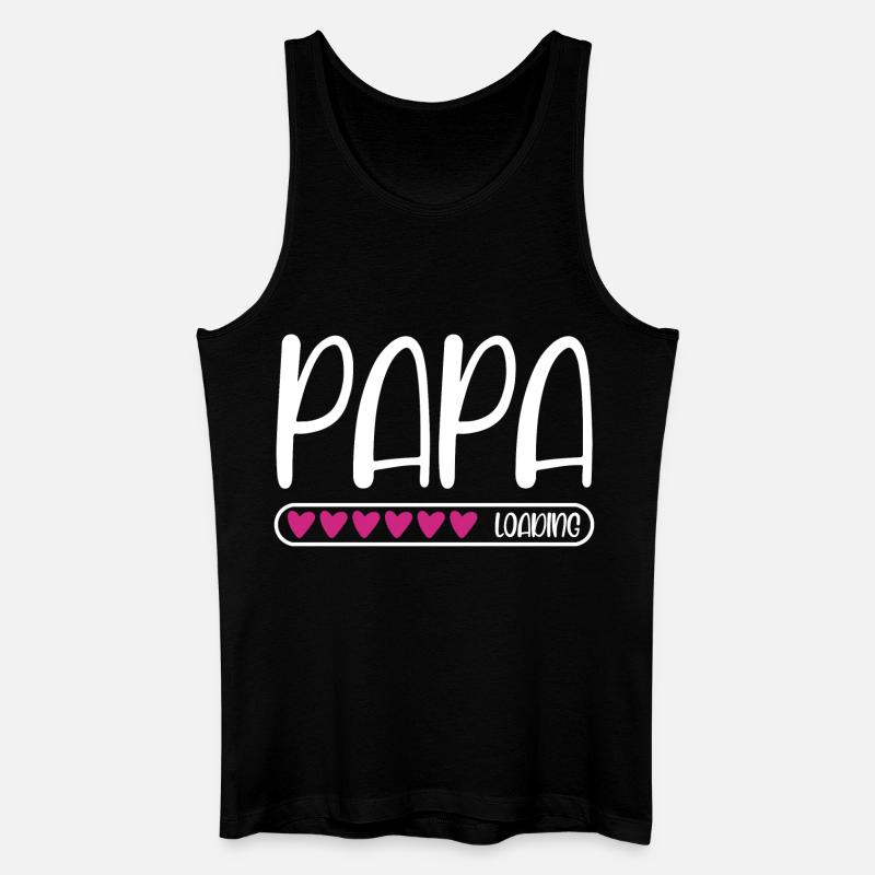 Papa loading - Männer Bio Tank Top - Schwarz