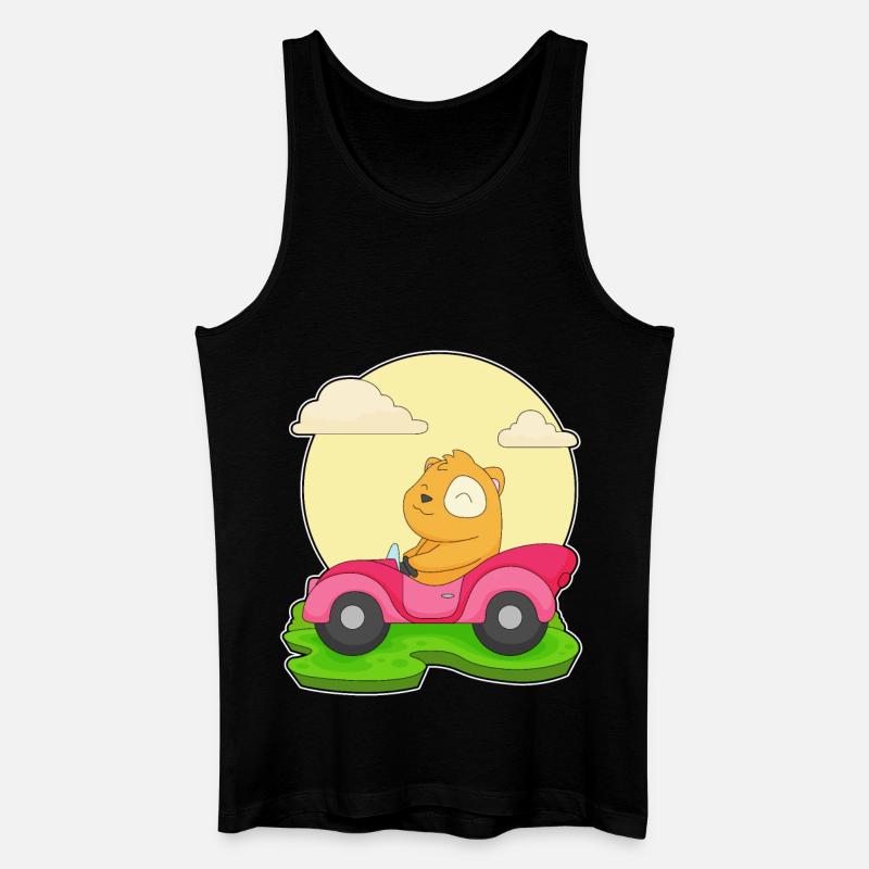 Hamster Auto - Männer Bio Tank Top - Schwarz