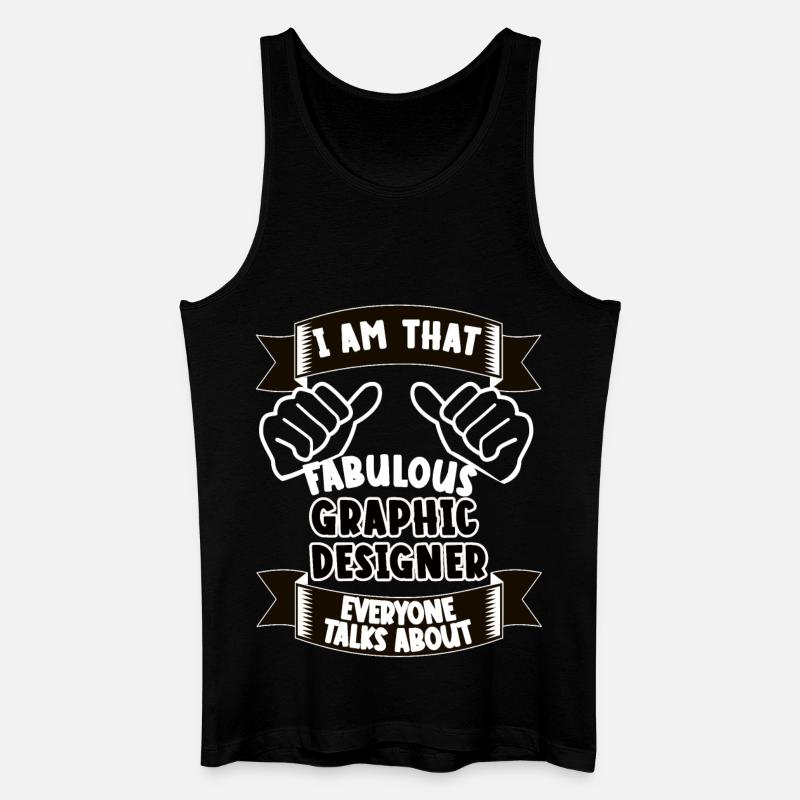 Grafikdesigner Lustiger Spruch Geschenk - Männer Bio Tank Top - Schwarz
