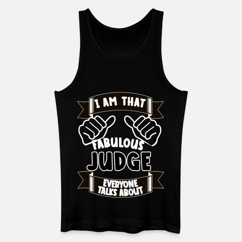 Richter Lustiger Spruch Geschenkidee - Männer Bio Tank Top - Schwarz