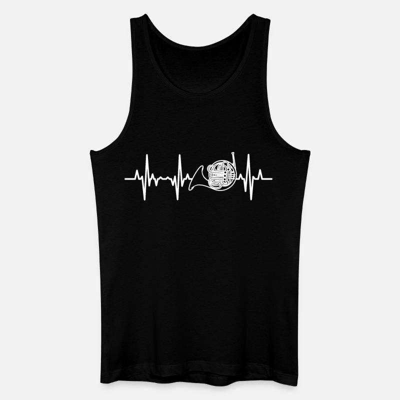 Waldhorn Herzklopfen - Männer Bio Tank Top - Schwarz