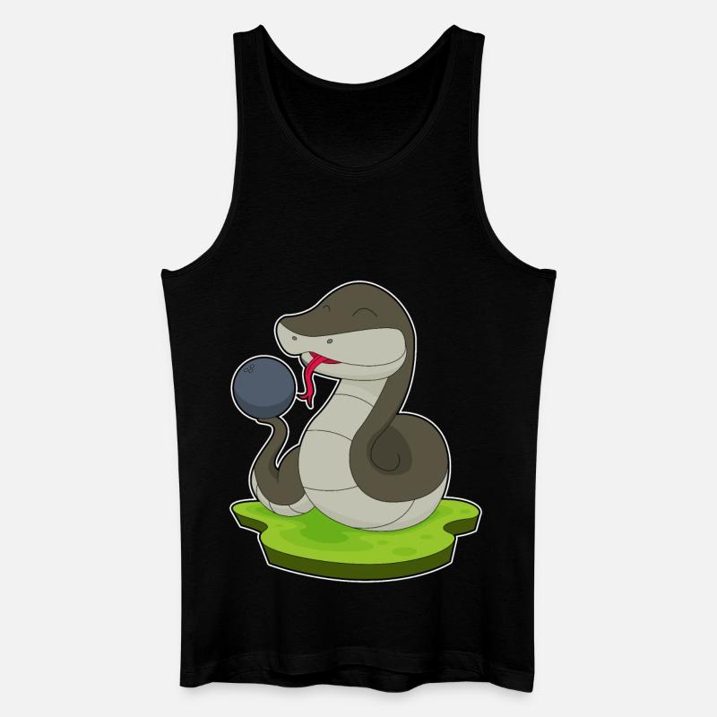 Schlange Bowling Bowlingkugel - Männer Bio Tank Top - Schwarz