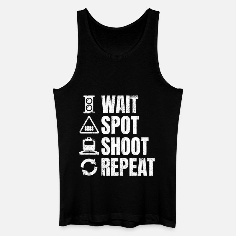 Trainspotter Zeitplan - Männer Bio Tank Top - Schwarz