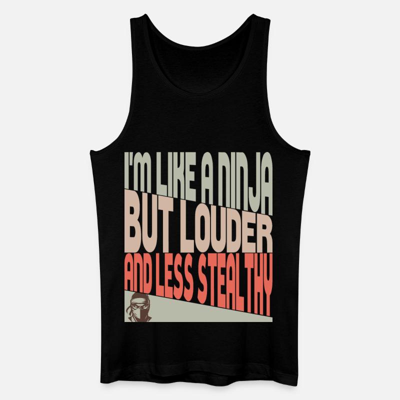 Wie ein Ninja - Männer Bio Tank Top - Schwarz