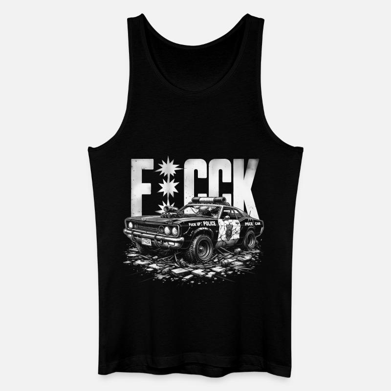 Polizeiauto - Männer Bio Tank Top - Schwarz