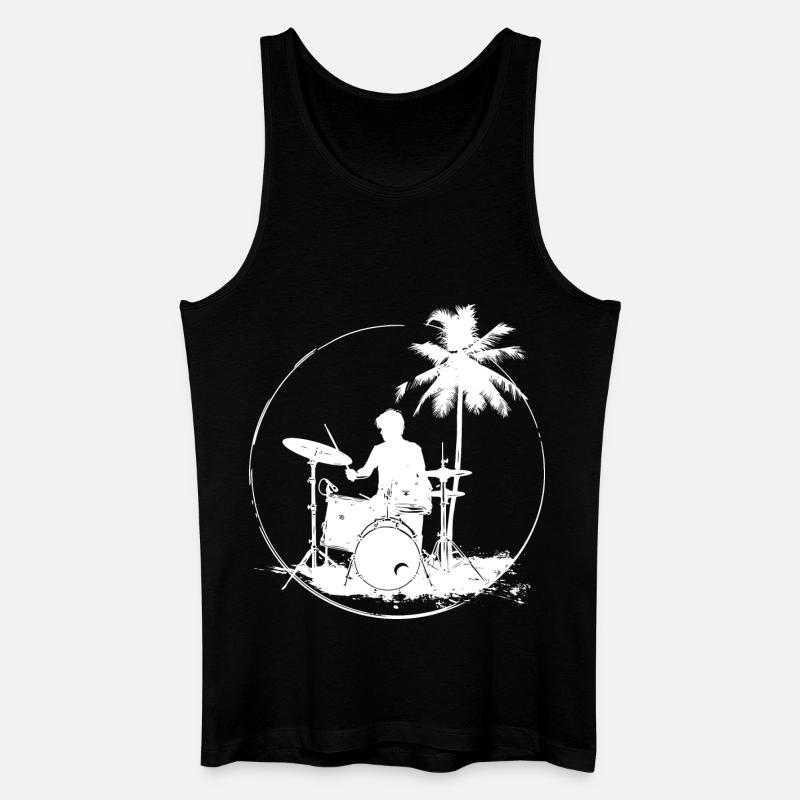 Schlagzeuger - Männer Bio Tank Top - Schwarz