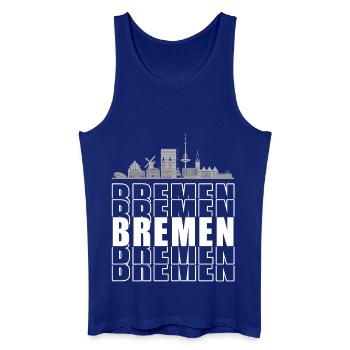 Brême Hanséatique Ville Silhouette Horizon - Débardeur bio Homme - bleu roi - Devant