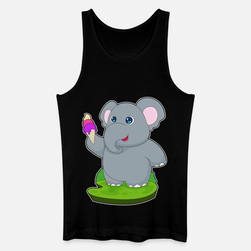 Elefant Waffeleis - Männer Bio Tank Top - Schwarz