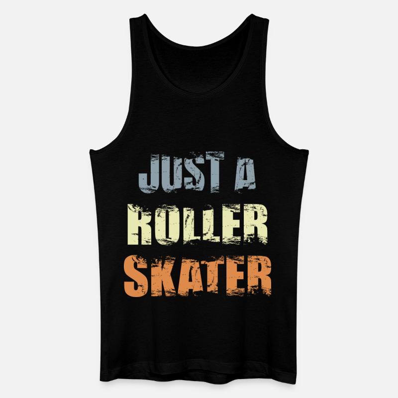 Lustiger Rollschuhläufer - Männer Bio Tank Top - Schwarz