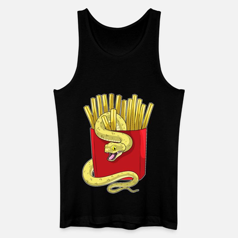 Frites serpent - Débardeur bio Homme - noir