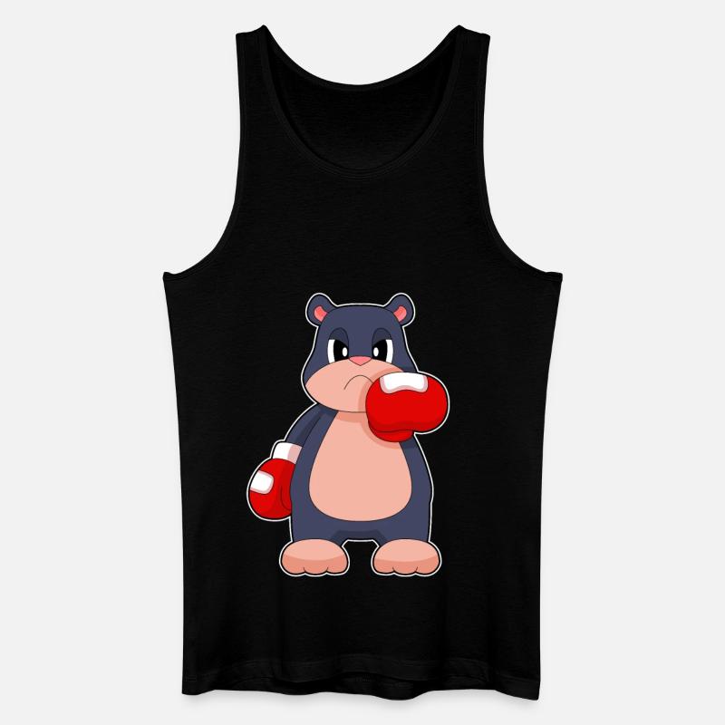 Maulwurf Boxer Boxhandschuhe Boxen - Männer Bio Tank Top - Schwarz