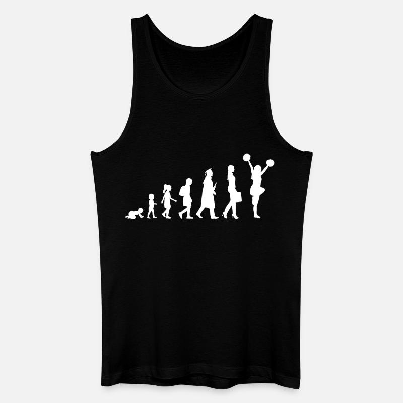 Evolution Of A Cheerleader - Männer Bio Tank Top - Schwarz