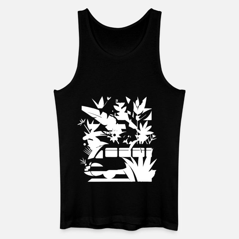 Cartoon Eisenbahn - Männer Bio Tank Top - Schwarz